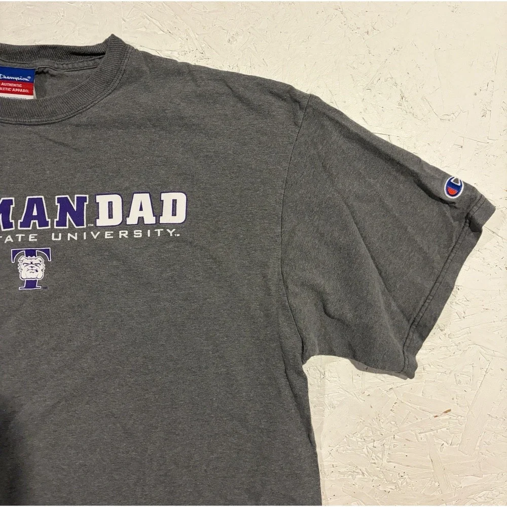 Vintage Champion Truman State University Dad Shirt Mens XL Gray Short Sleeve - Picture 5 of 9